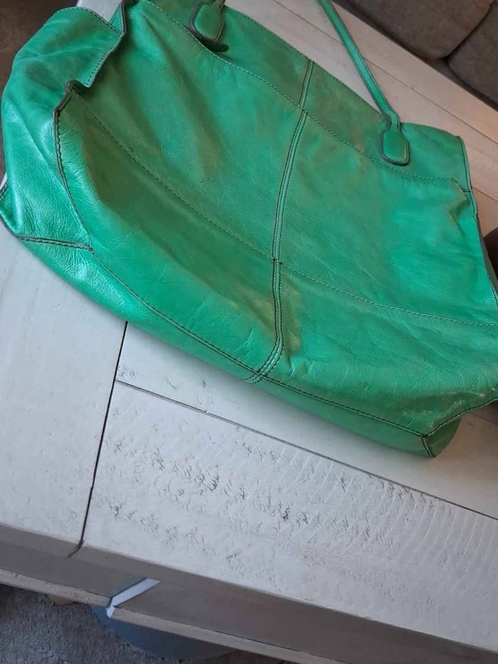 HOBO Emerald Green Leather Tote - Picture 8 of 13
